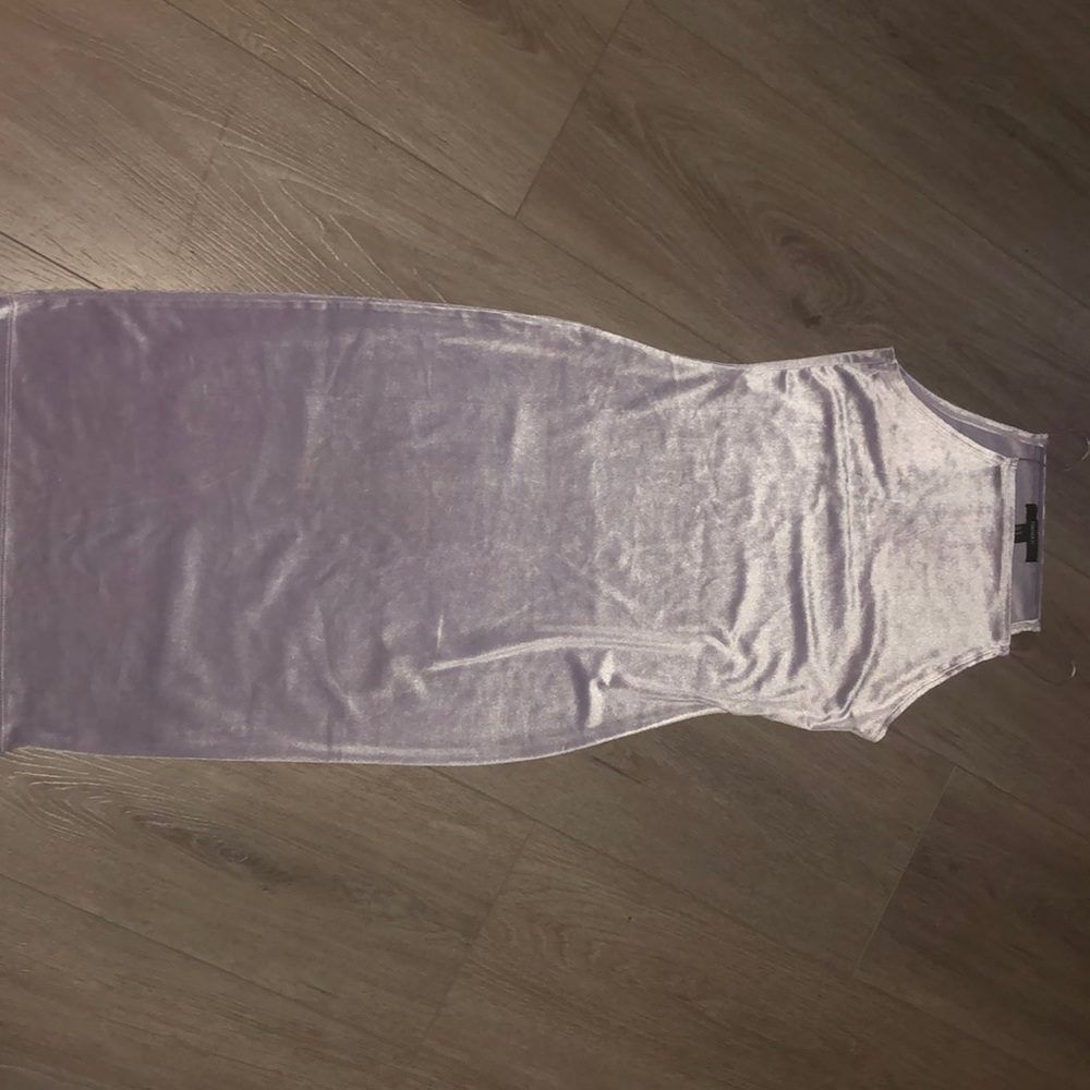 Purple silky dress